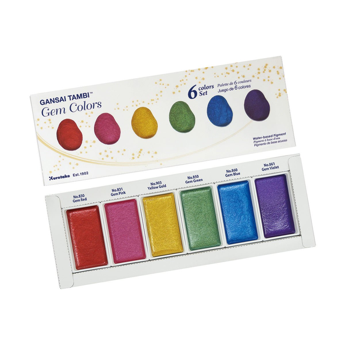 Kuretake Gansai Tambi Watercolor Gem Colors Set - merriartist.com