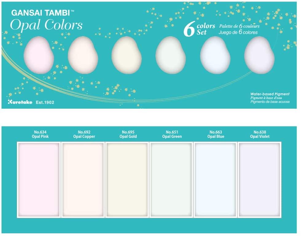 Kuretake Gansai Tambi Watercolor Opal Colors Set - merriartist.com