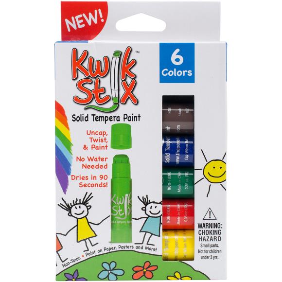 Kwik Stix Tempera Paint - Set of 6 Classic Colors - merriartist.com