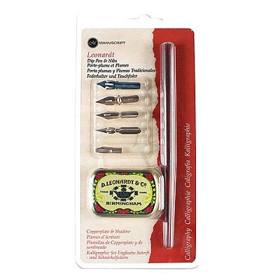 U.S. Art Supply 35 Piece Calligraphy Pen Writing Set - Interchangeable Nibs, Pap
