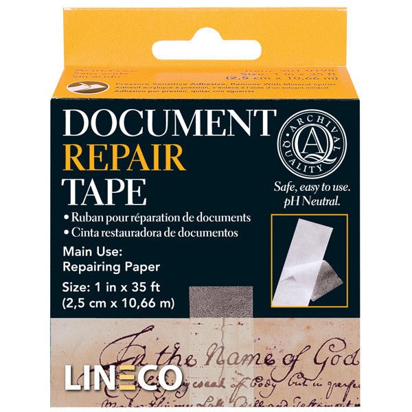 Lineco Document Repair Tape 1 inch X 400 inch roll - The Merri Artist - merriartist.com