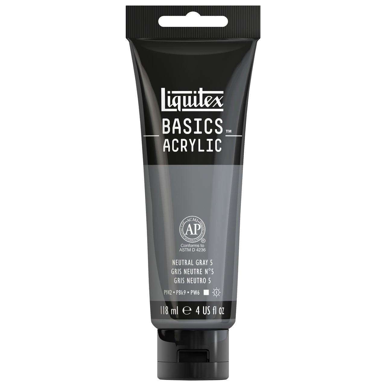 Liquitex BASICS 4 oz Neutral Gray 5 - merriartist.com