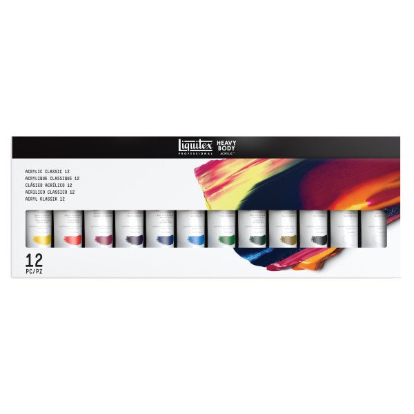 Liquitex Heavy Body Acrylic Studio Color Set - 12 Colors in 2 oz Tubes - merriartist.com