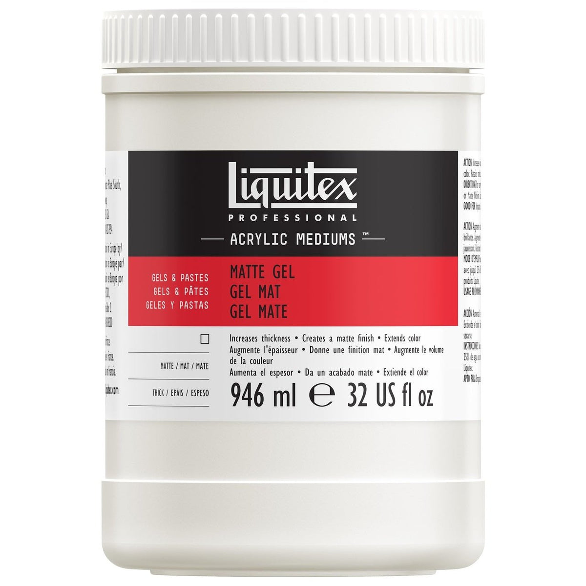 Liquitex Matte Gel 946ml (32 oz) - merriartist.com