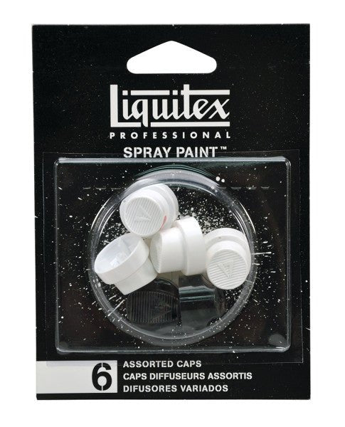 Liquitex Professional Spray Paint Caps - Pack of 6 Assorted Caps - The Merri Artist - merriartist.com