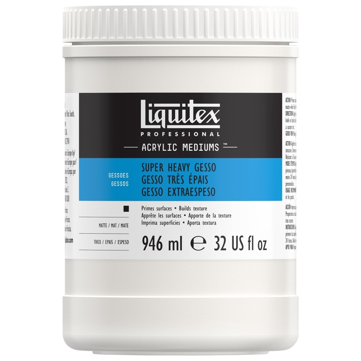 Liquitex Super Heavy Gesso 32 oz (946 ml) - merriartist.com