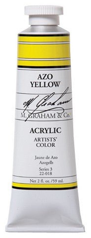 M. Graham Acrylic Color Azo Yellow - 2 ounce (60 ml) - merriartist.com