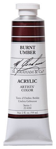 M. Graham Acrylic Color Burnt Umber - 2 ounce (60 ml) - merriartist.com