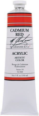 M. Graham Acrylic Color Cadmium Red - 5 ounce (150 ml) - merriartist.com