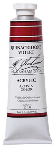 M. Graham Acrylic Color Quinacridone Violet - 2 ounce (60 ml) - merriartist.com