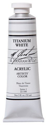M. Graham Acrylic Color Titanium White - 2 ounce (60 ml) - merriartist.com