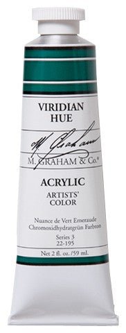 M. Graham Acrylic Color Viridian Hue - 2 ounce (60 ml) - merriartist.com