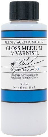 M. Graham Gloss Acrylic Medium & Varnish - 4 oz - merriartist.com