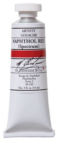 M. Graham Gouache Naphthol Red (Spectrum) 15ml - merriartist.com