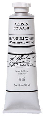 M. Graham Gouache Titanium White 2 fl. oz. (59 ml) - merriartist.com