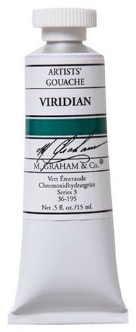 M. Graham Gouache Viridian 15ml - merriartist.com