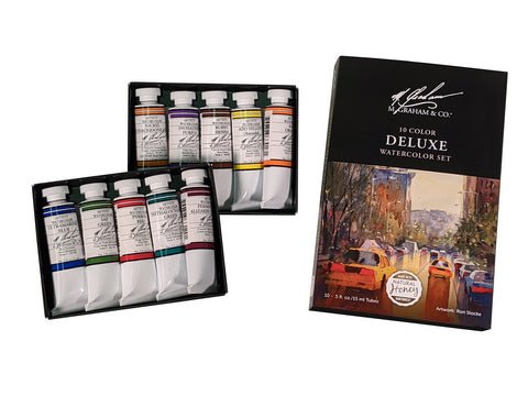 M. Graham Intermediate 10 Color Watercolor Set - merriartist.com