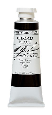 M. Graham Oil Color - Chroma Black 37 ml - merriartist.com