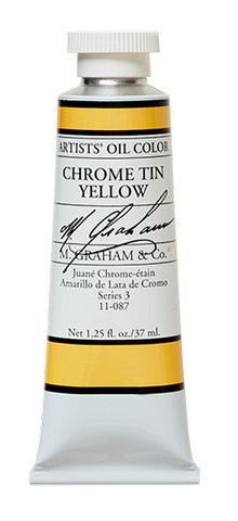M. Graham Oil Color - Chrome Tin Yellow 37 ml - merriartist.com