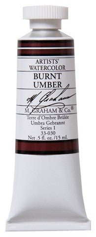 M. Graham Watercolors 15 ml - Burnt Umber - merriartist.com