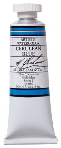 M. Graham Watercolors 15 ml - Cerulean Blue - merriartist.com