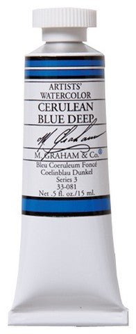M. Graham Watercolors 15 ml - Cerulean Blue Deep - merriartist.com