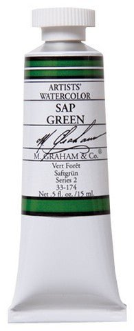 M. Graham Watercolors 15 ml - Sap Green - merriartist.com