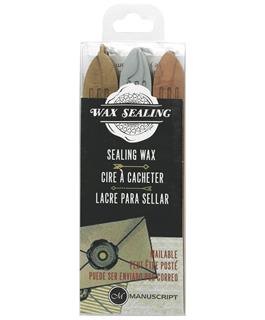 Manuscript Traditional Sealing Wax Sticks with Wick - 3 Pack - Gold, Silver, Bronze - merriartist.com