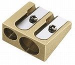 M+R German Brass Sharpener Double Wedge - merriartist.com