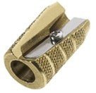 M+R German Brass Sharpener Single Stubby Pencil Sharpener - merriartist.com