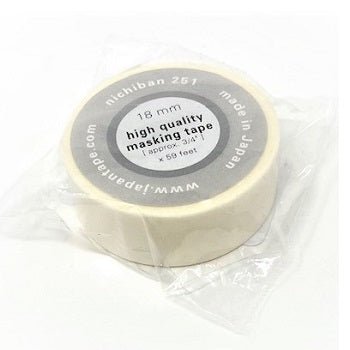 Nichiban 251 Washi Masking Tape - 18mm (approx .7 inch) Wide X 59 feet - 1 Roll - merriartist.com