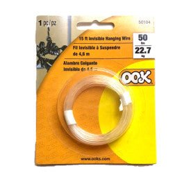 Ook Invisible Hanging Wire - 50 lb Capacity - 15 feet - merriartist.com