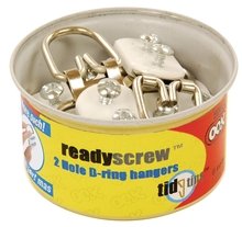 OOK ReadyScrew 1-Hole D-Ring Hanger - 10 Hanger/Screw Sets in Metal Tin - merriartist.com