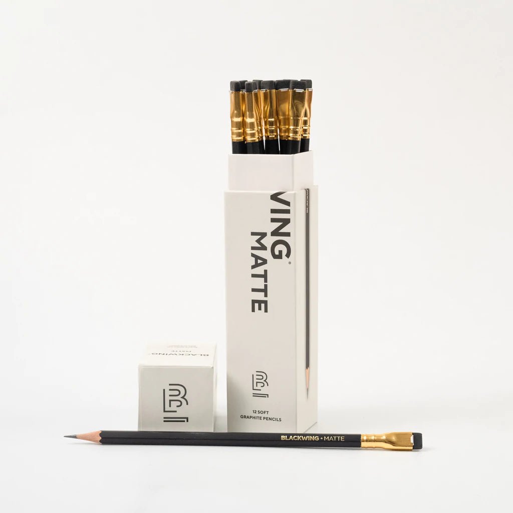 Palomino Blackwing Pencils - Soft Lead with Black Eraser - Box of 12 Pencils - merriartist.com