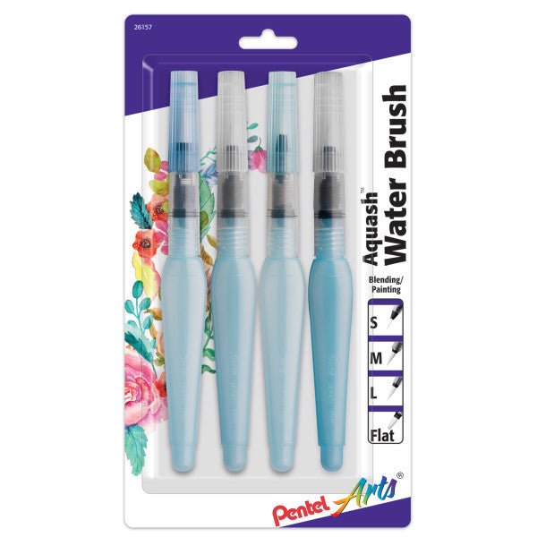 Pentel Arts Aquash Water Brush - 4 Brush Set - merriartist.com