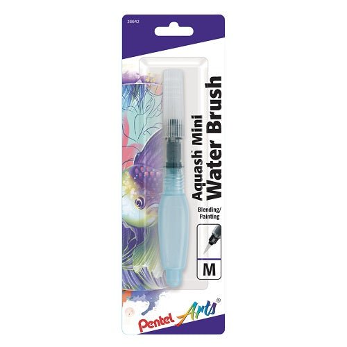 Pentel Arts Aquash Water Brush Medium Point, 'Mini' Compact Version - merriartist.com