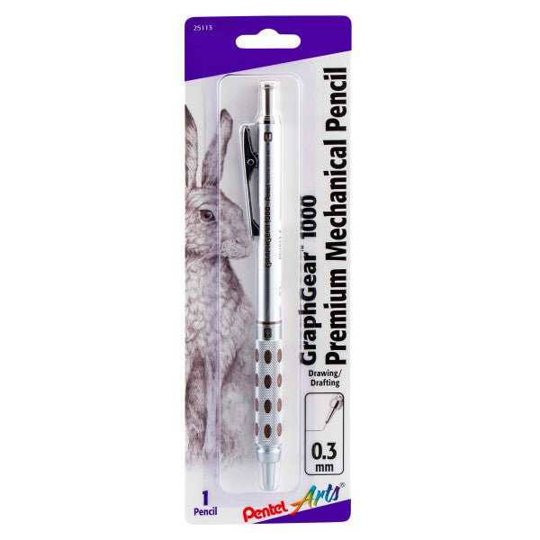 Pentel Arts GraphGear 1000 Automatic Drafting Pencil (0.3mm), 1-Pk - merriartist.com