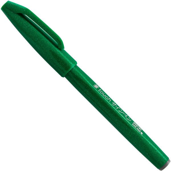 Pentel Arts Sign Pen Brush Tip, Green Ink - merriartist.com