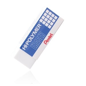 Pentel Hi-Polymer Block Erasers, Large Size - Pack Of 9 Premium White Erasers