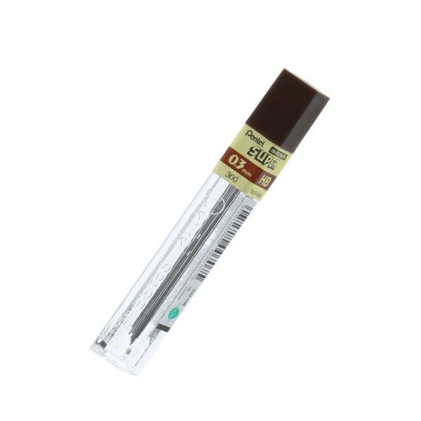 Pentel Super Hi-Polymer Lead Refill (0.3mm) Extra Fine, HB, 12 pcs/Tube - merriartist.com
