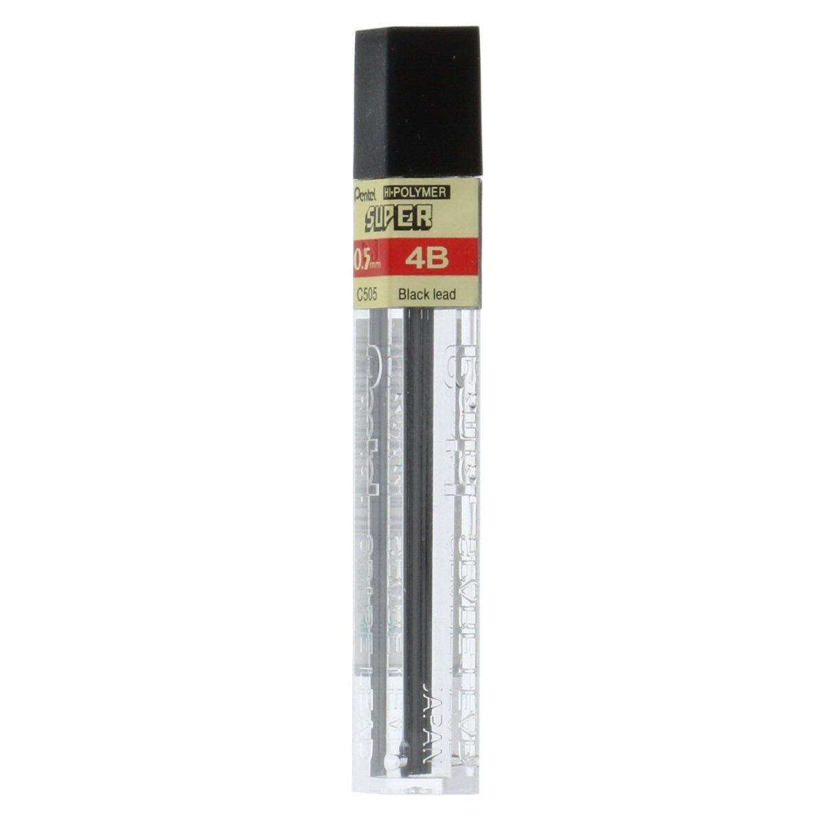 Pentel Super Hi-Polymer Lead Refill (0.5mm) Fine, 4B, 12 pcs/Tube - merriartist.com