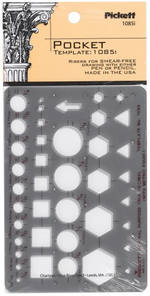 Pickett 1085I General Purpose Inking Template - merriartist.com