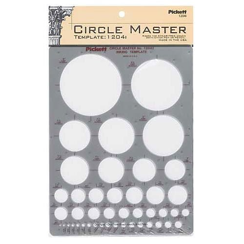Pickett 1204i Circle Master Template (1/16 inch to 3 inch ) - merriartist.com