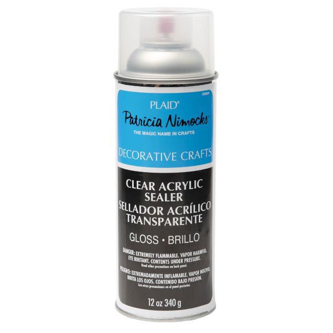 Plaid Patricia Nimocks Clear Acrylic Sealer Aerosol Spray - Gloss 12oz - merriartist.com