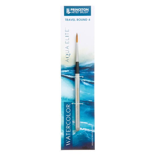 Princeton Aqua Elite Watercolor Brush - Travel Round 4 - merriartist.com