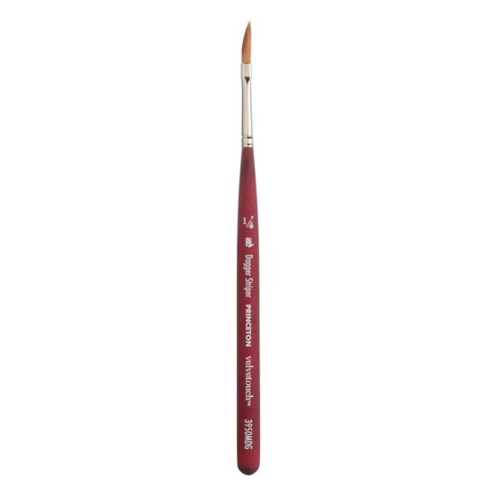 Princeton Series 3950 Velvetouch Mini Brush - Dagger Striper 1/4 inch - merriartist.com