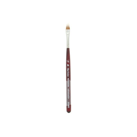  Princeton Velvetouch, Series 3950, Paint Brush for Acrylic, Oil  and Watercolor, Mini- Filbert Grainer, 1/4 Inch