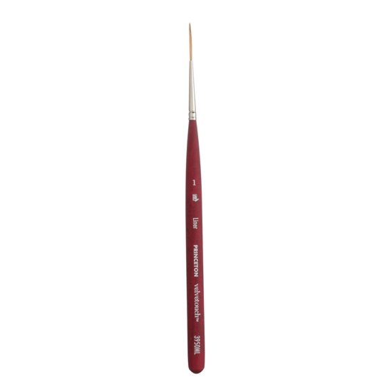 Princeton Series 3950 Velvetouch Mini Brush - Liner 1 - merriartist.com