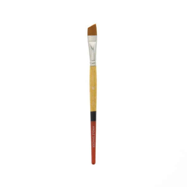 Princeton Snap Gold Taklon Short Handled Angle Shader 1/2 inch - merriartist.com