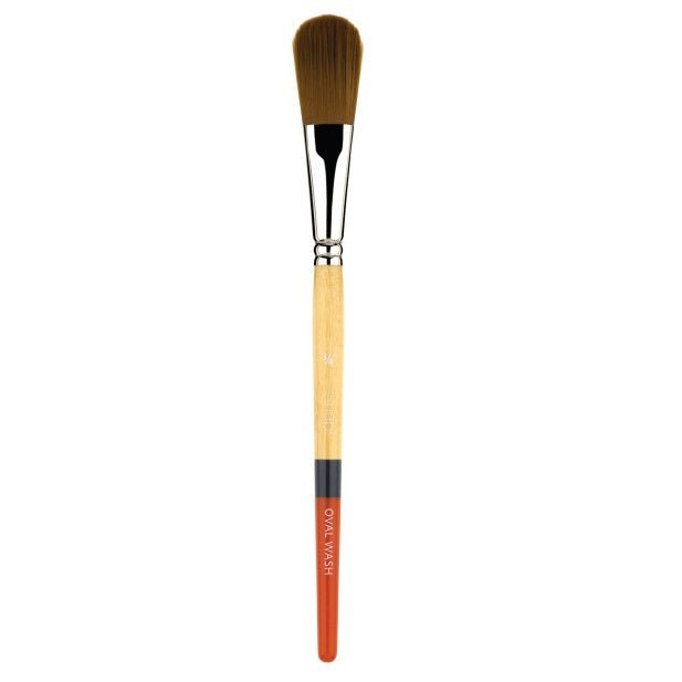 Princeton Snap Gold Taklon Short Handled Oval Wash 3/4 inch - merriartist.com